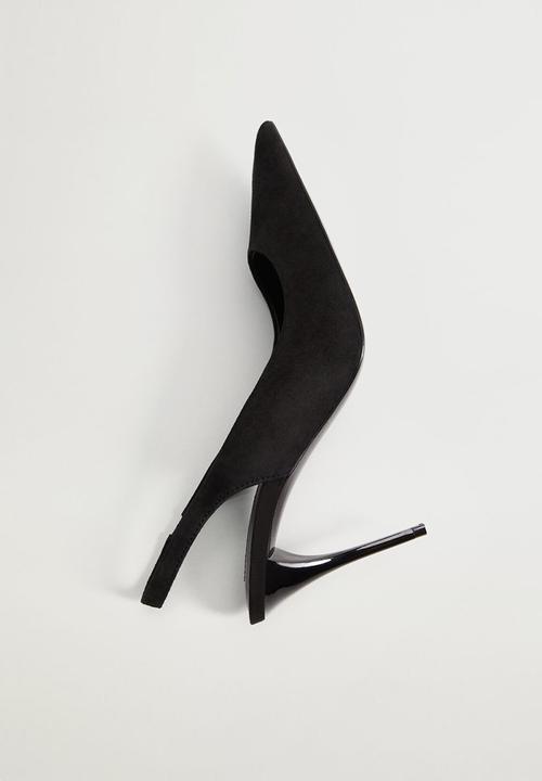 MANGO - Turi leather heel - black