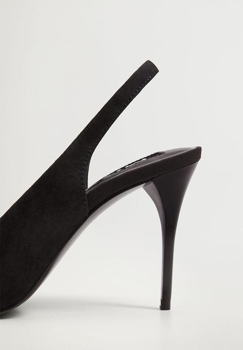 MANGO - Turi leather heel - black
