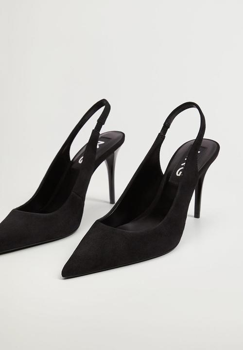 MANGO - Turi leather heel - black