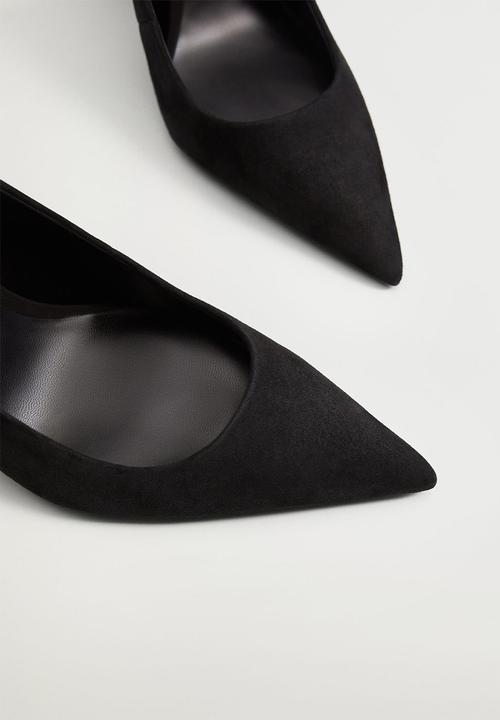 MANGO - Turi leather heel - black