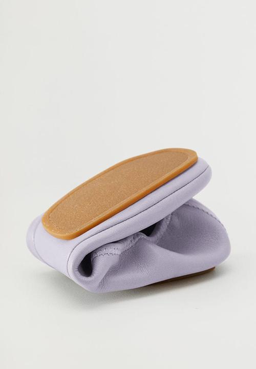 MANGO - Ballet leather ballerina - purple