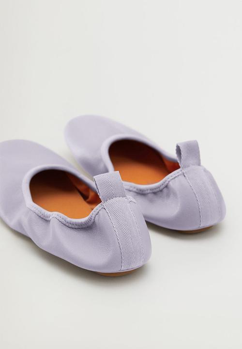 MANGO - Ballet leather ballerina - purple