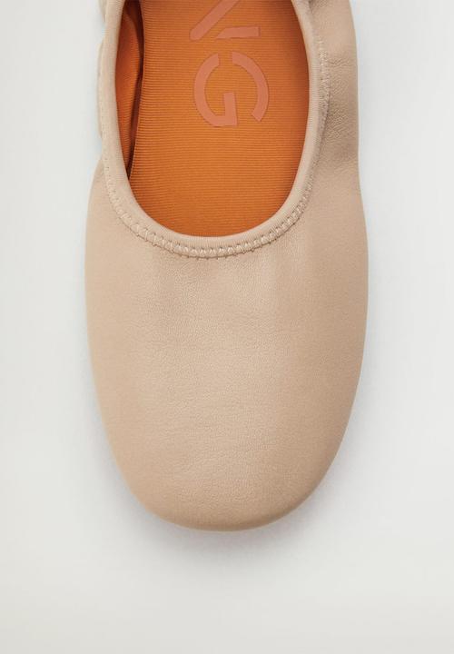 MANGO - Ballet leather ballerina - neutral
