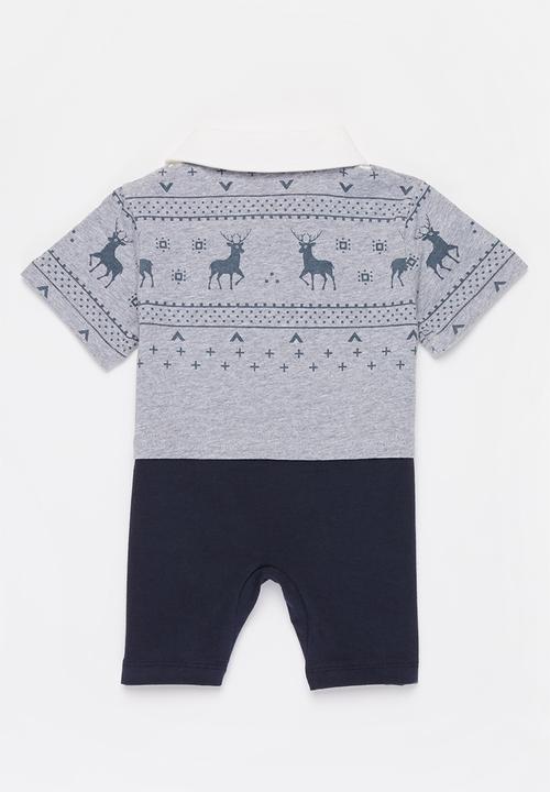 Pop Candy - Baby boys collared romper - multi 