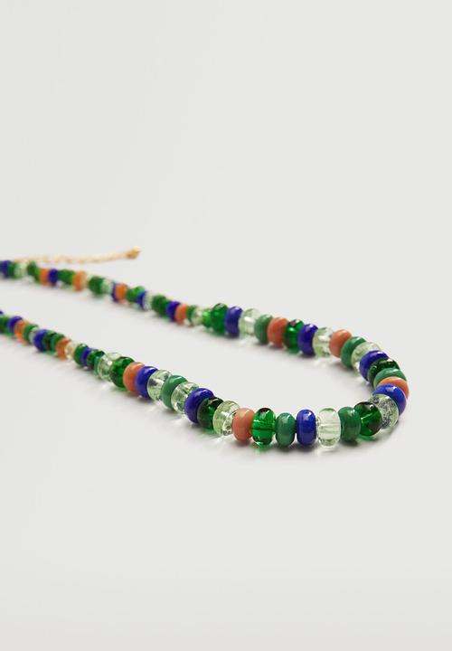 MANGO - Crystal bead necklace - green