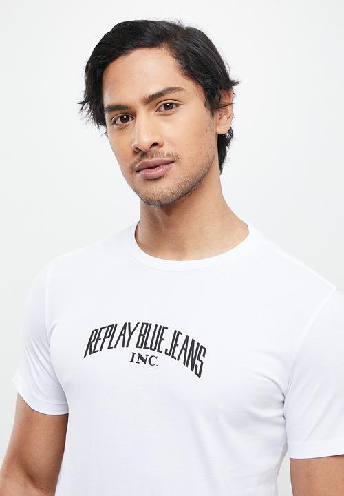 Replay - Center chest print tee - white