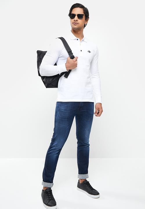 Replay - Replay long sleeve golfer - white
