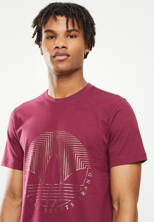 adidas Originals - Deco trefoil tee - victory crimson