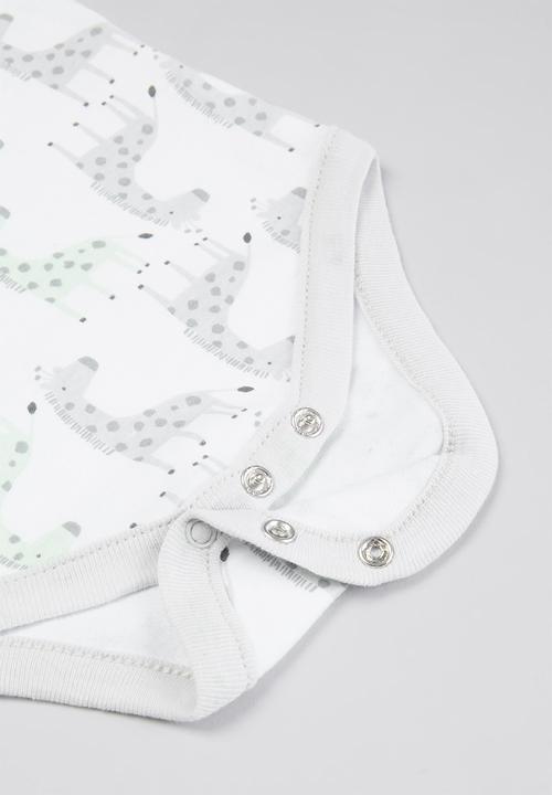 Pop Candy - Baby boys giraffe bodyvests - multi 