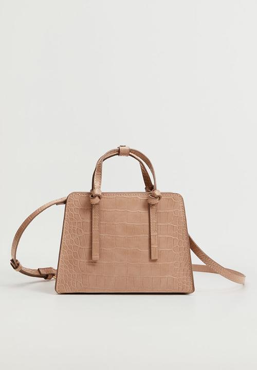MANGO - Croc-effect mini bag - neutral