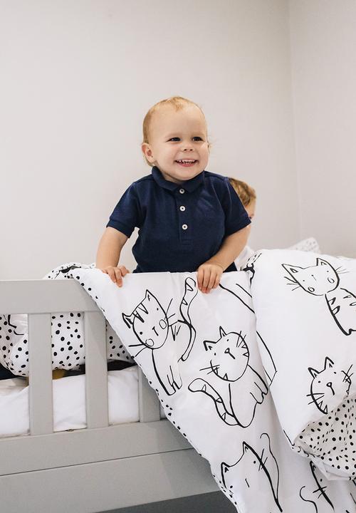 Phlo Studio - Kitties duvet cover set- white