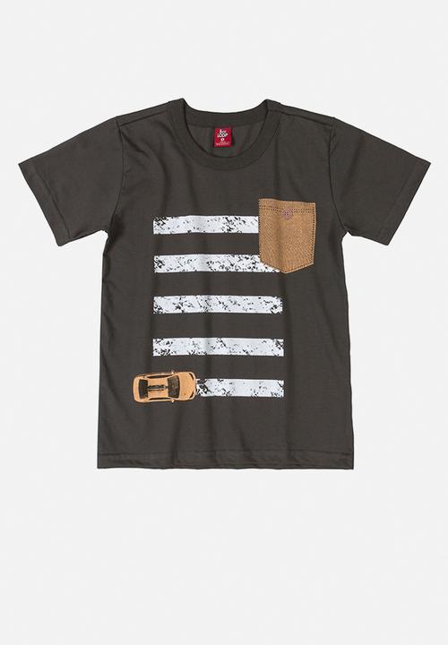 Bee Loop - Car tee & shorts set - grey