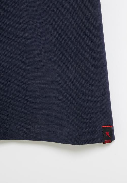 SOVIET - B cordova boys short sleeve pique golfer - navy