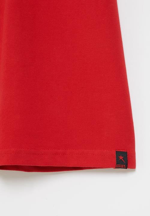 SOVIET - B cordova boys short sleeve pique golfer - red
