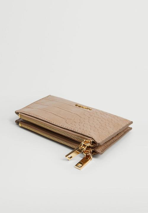MANGO - Croc-effect wallet - neutral