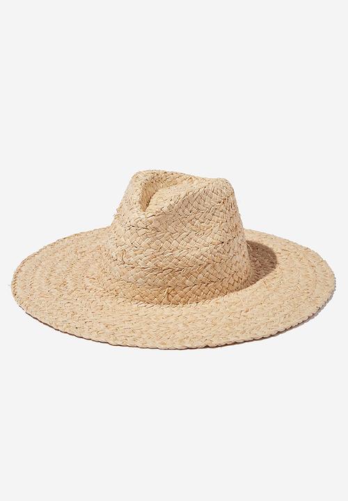 Rubi - Bree braided straw panama hat - natural