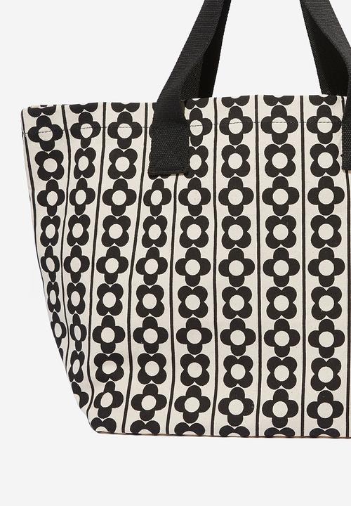 Rubi - Canvas tote bag - delilah daisy/black