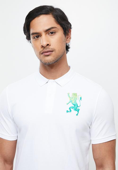 Giordano - 3d lion embriod golfer - white 