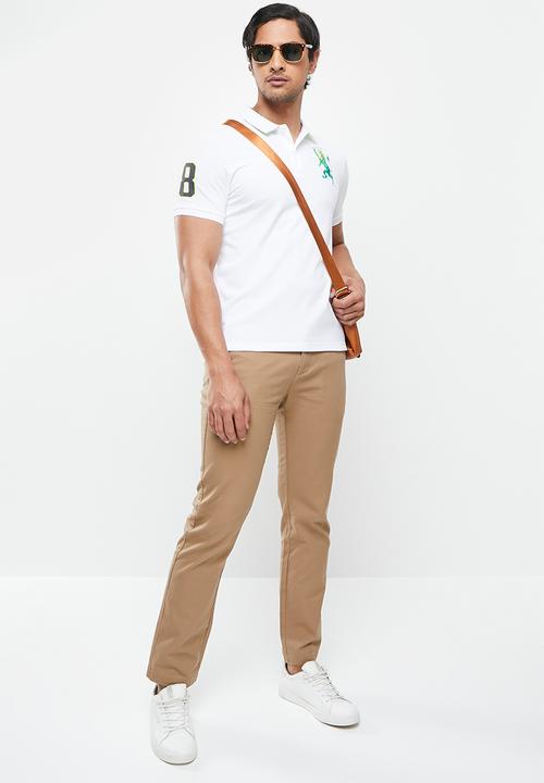 Giordano - 3d lion embriod golfer - white 