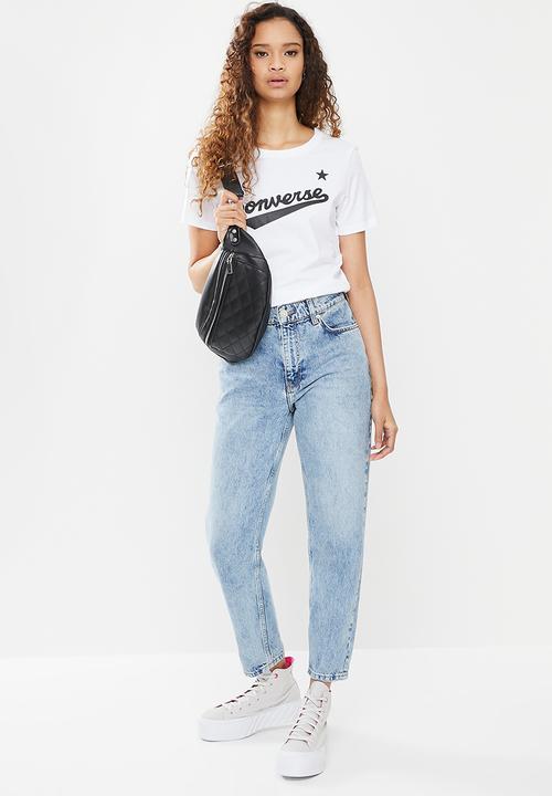 Converse - Center front nova classic tee - white
