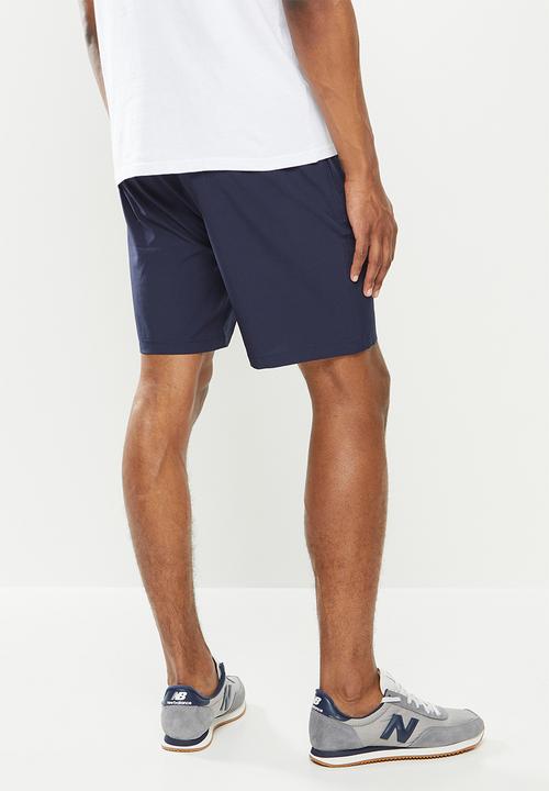 basicthread - Elastic waistband plain shorts - navy