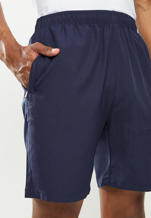 basicthread - Elastic waistband plain shorts - navy