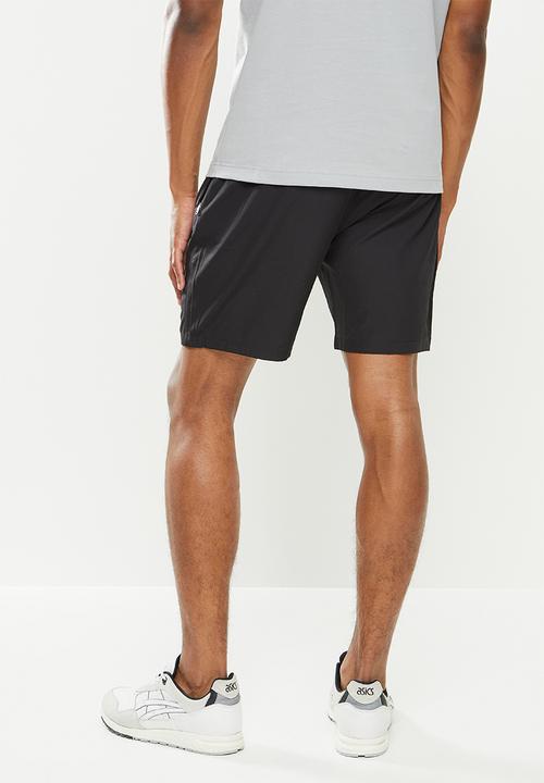 basicthread - Elastic waistband plain shorts - black