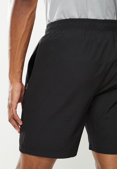 basicthread - Elastic waistband plain shorts - black