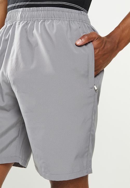 basicthread - Elastic waistband plain shorts - grey
