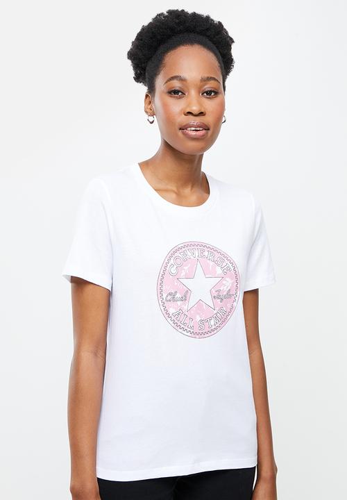 Converse - Hybrid flower chuck patch infill classic tee - white