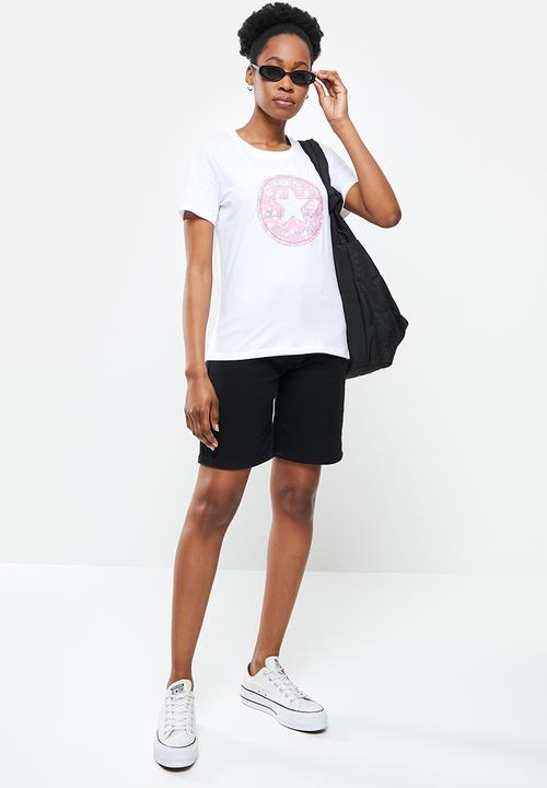 Converse - Hybrid flower chuck patch infill classic tee - white