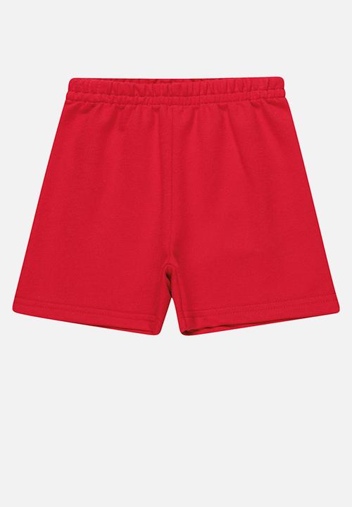 Bee Loop - Baby boys dino tee & shorts set - off white & red
