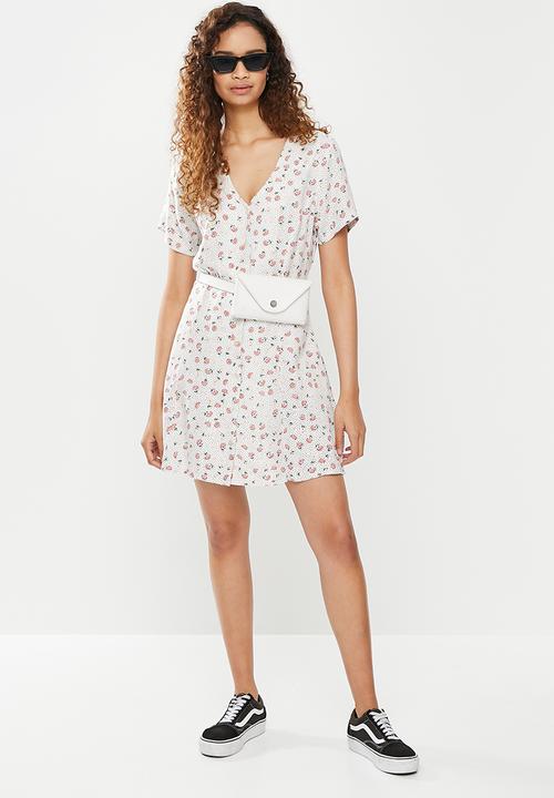 RVCA - Once more dress - white