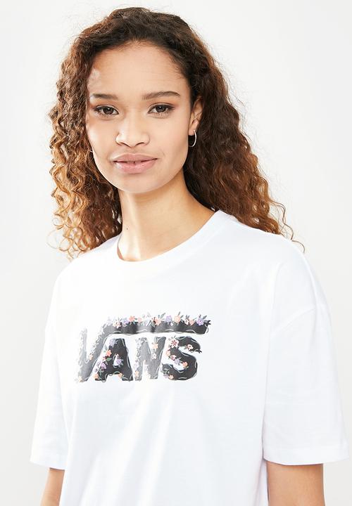 Vans - Rose garden boxy tee - white