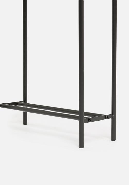 Sixth Floor - Large metal planter with polyresin pot - matte black