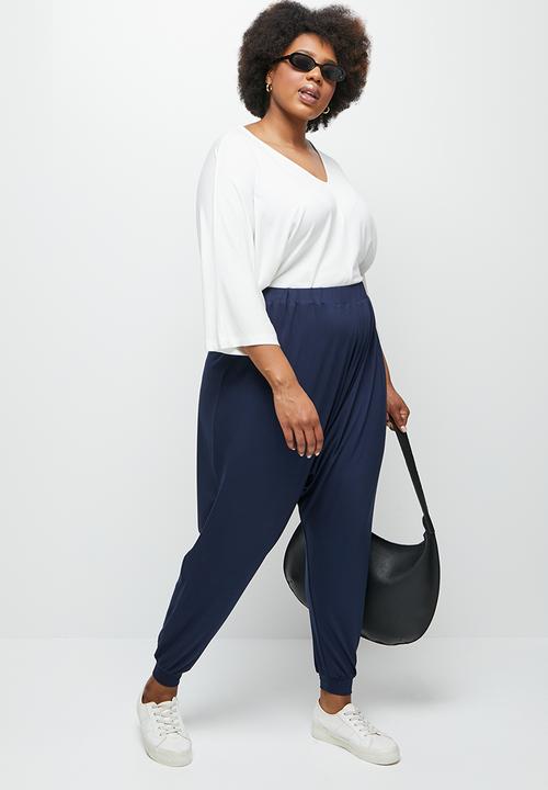 edit Plus - Drop crotch harem - navy