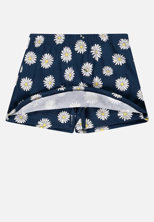 Bee Loop - Girls tee & sunflower shorts set - pink