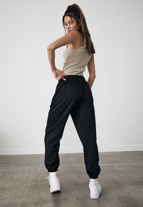 Factorie - Loop back trackpant - black