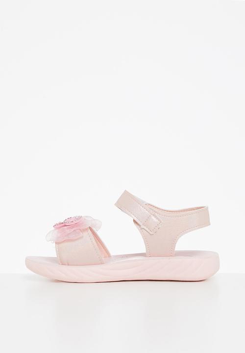 Pop Candy - Girls velcro strap sandal with bow - pink