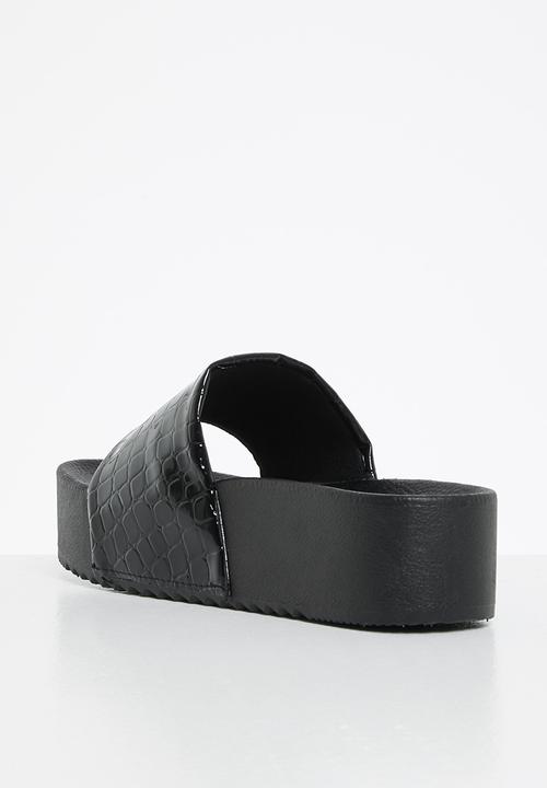 Superbalist - Camela flatform slide - black