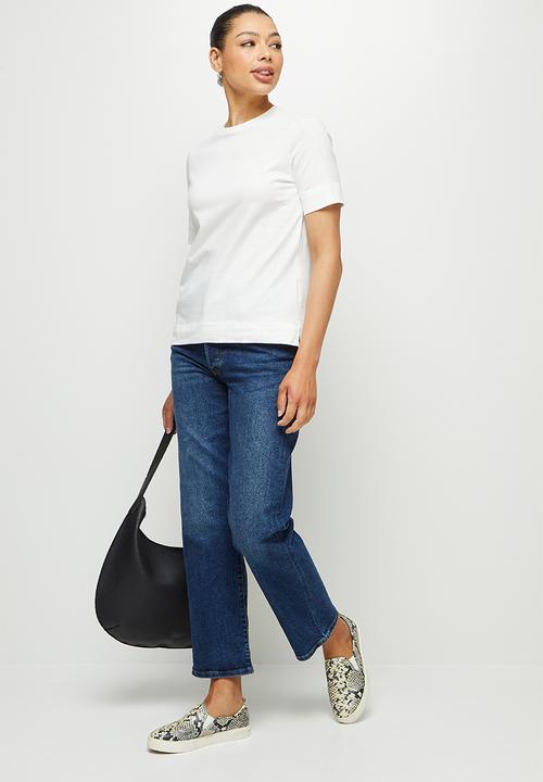 edit - Step hem cotton tee - milk