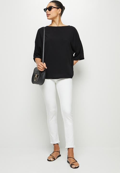 edit - Oversized boxy shell - black