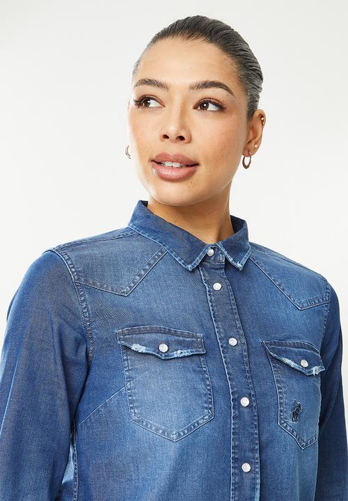 POLO - Robyn western shirt - dark wash