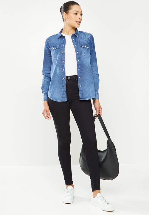 POLO - Robyn western shirt - dark wash