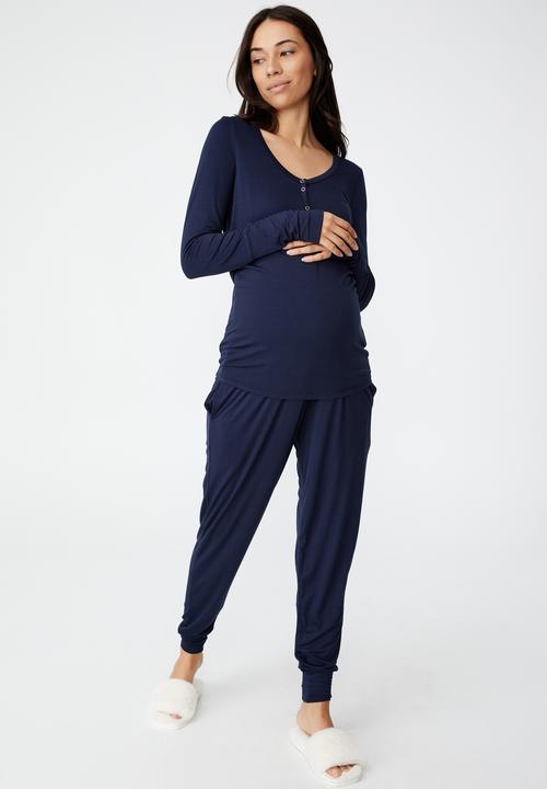 Cotton On - Sleep recovery maternity pant - midnight sky