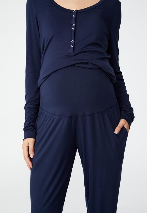 Cotton On - Sleep recovery maternity pant - midnight sky