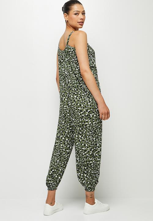 edit - Oversized harem woven jumpsuit - multi