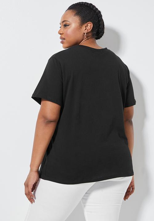 Superbalist - Doodle faces tee - black