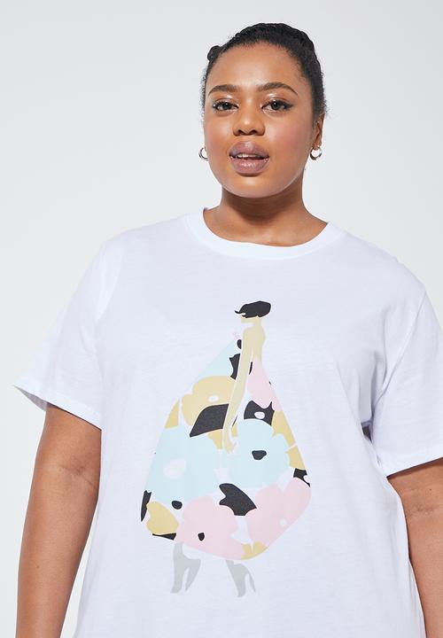 Superbalist - Floral street style tee - white