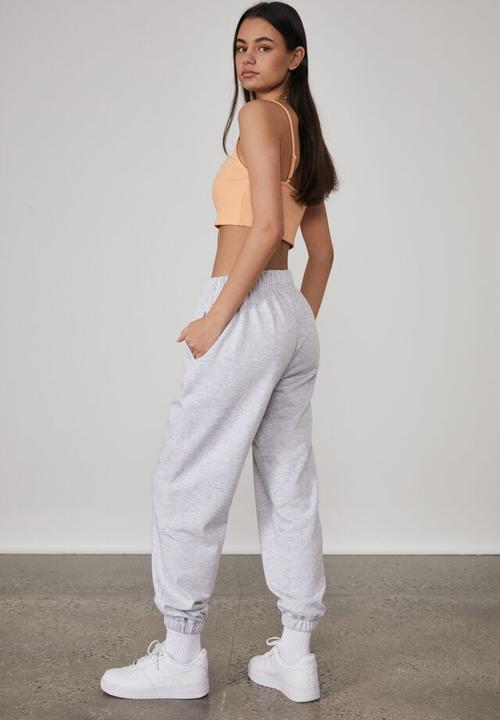Factorie - Loop back trackpant - silver marle